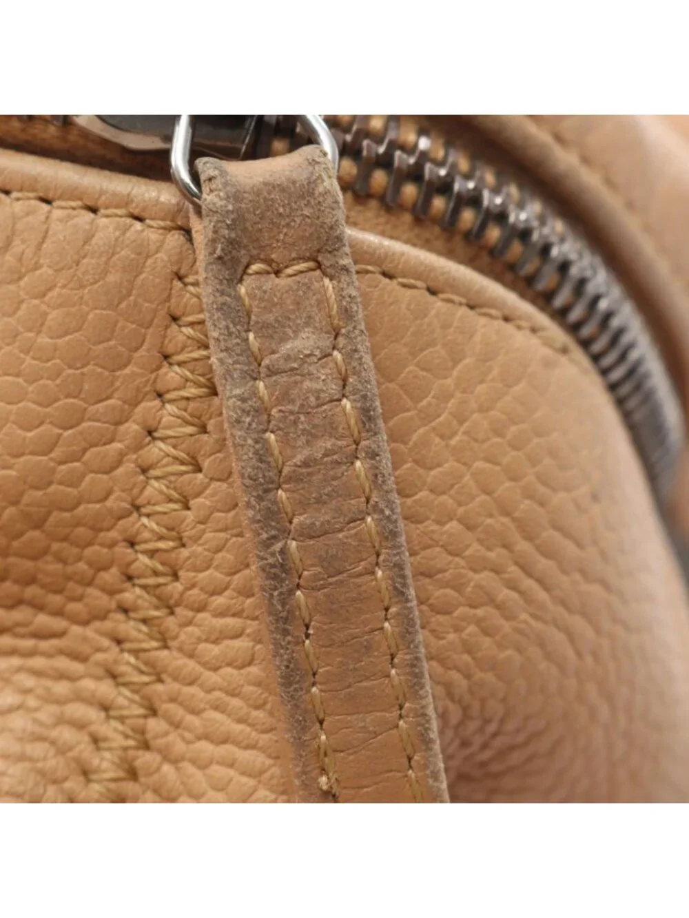 Chanel Choco Bar Beige Caviar Leather Handbag